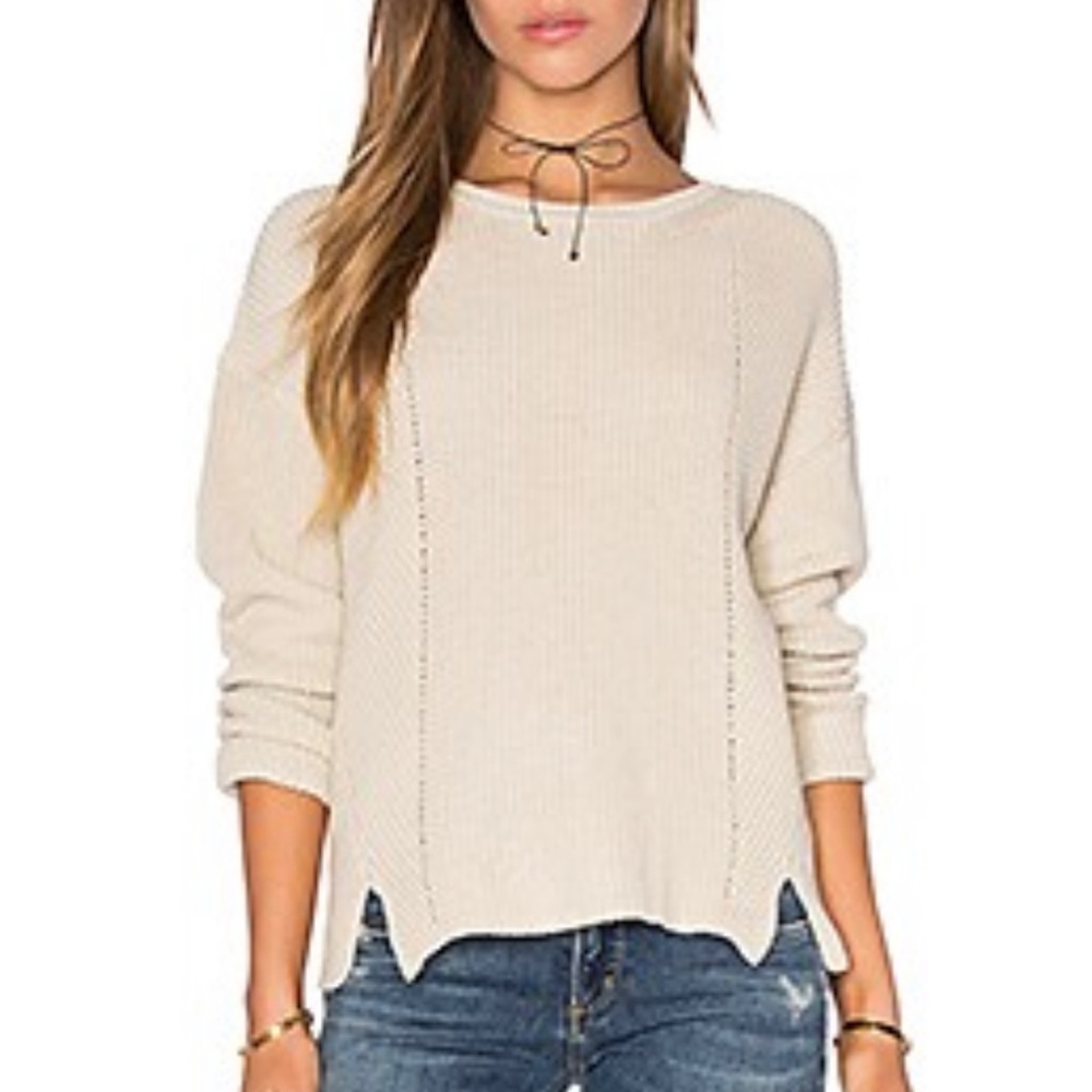 Crop Sweater in French Vanilla